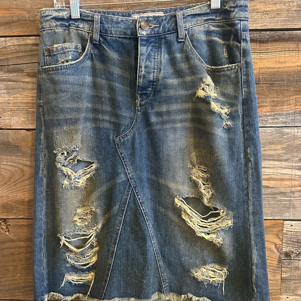 Free People denim skirt